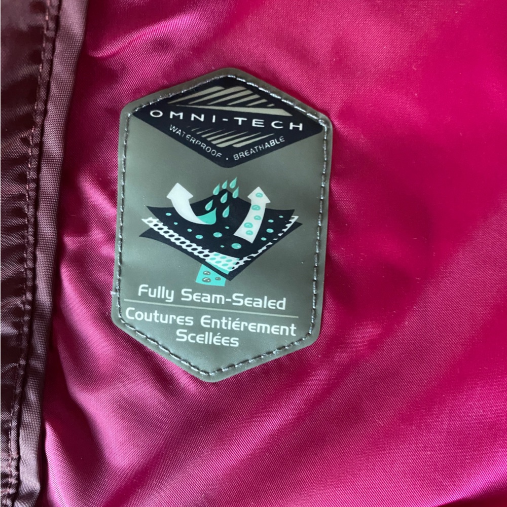 [Columbia] Burgundy and Pink Hooded Windbreaker - Picture 7 of 7